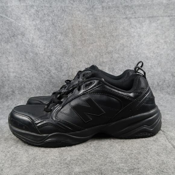 New Balance Shoes Men 9.5 Athletic Cross Train 624 Leather Sneaker Comfort Black